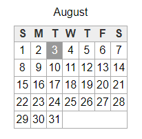 District School Academic Calendar for Sunridge Learning Center for August 2021