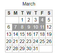 District School Academic Calendar for Dobson High School for March 2022
