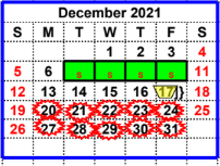 District School Academic Calendar for Millsap High School for December 2021