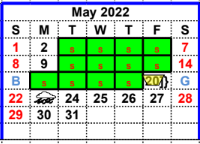 District School Academic Calendar for Millsap High School for May 2022
