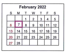 District School Academic Calendar for Mineola Pri for February 2022