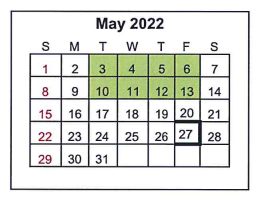 District School Academic Calendar for Mineola Middle for May 2022