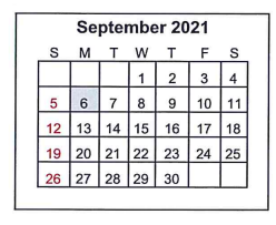 District School Academic Calendar for Mineola Middle for September 2021