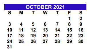 District School Academic Calendar for Alton Elementary for October 2021