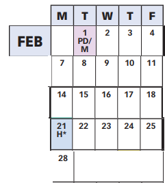 District School Academic Calendar for Cold Spring Elementary for February 2022