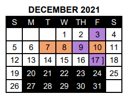 District School Academic Calendar for Mt Vernon Elementary for December 2021
