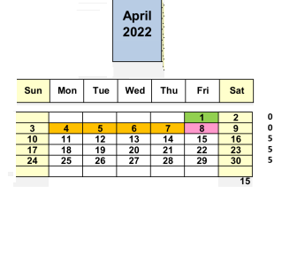 District School Academic Calendar for Sun Terrace Elementary for April 2022