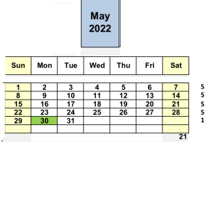 District School Academic Calendar for Gregory Gardens Elementary for May 2022