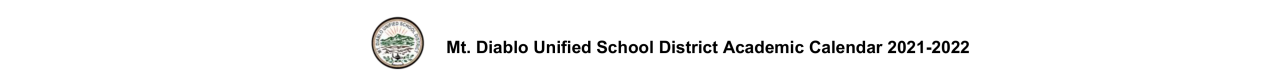 District School Academic Calendar for MT. Diablo Elementary