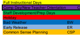 District School Academic Calendar Legend for Mary Deshazo Elementary