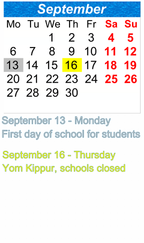 District School Academic Calendar for Benjamin N. Cardozo High School for September 2021