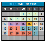 District School Academic Calendar for Baxter Alternative Learning Center for December 2021