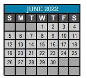 District School Academic Calendar for Margaret Allen Middle School for June 2022