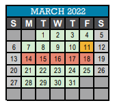 District School Academic Calendar for Mc Cann Alternative Learning Center for March 2022