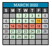 District School Academic Calendar for Haynes Health/medical Science Design Center for March 2022