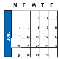 District School Academic Calendar for Spring Lake School for June 2022