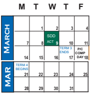 District School Academic Calendar for Park View School for March 2022