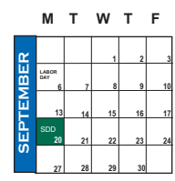 District School Academic Calendar for Park School for September 2021