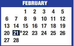 District School Academic Calendar for Lone Star Elementary for February 2022