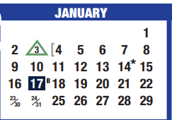 District School Academic Calendar for Lamar Elementary for January 2022