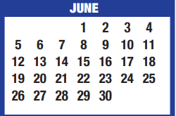 District School Academic Calendar for Lone Star Elementary for June 2022