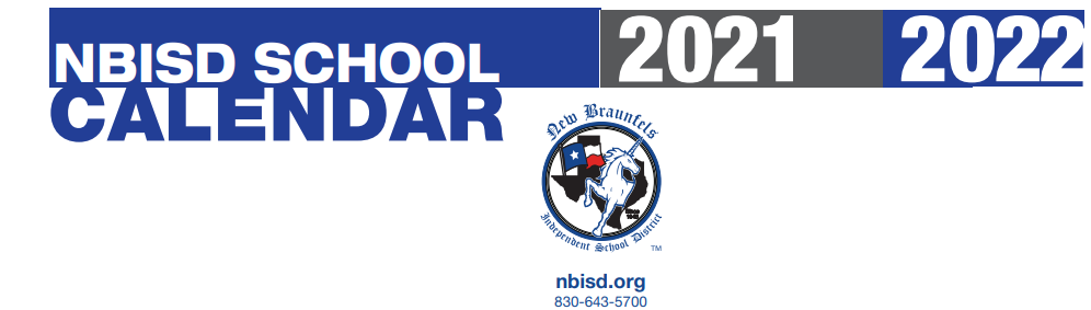 New Braunfels High School - School District Instructional Calendar - New  Braunfels Isd - 2021-2022