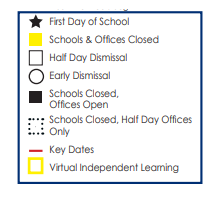 District School Academic Calendar Legend for South Morrison Elementary