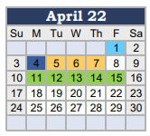District School Academic Calendar for Newton Middle for April 2022