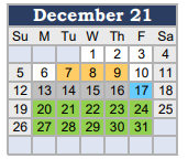 District School Academic Calendar for Newton Middle for December 2021