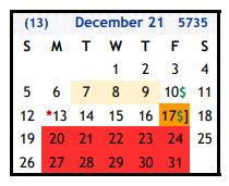 District School Academic Calendar for Nixon Smiley Elementary for December 2021