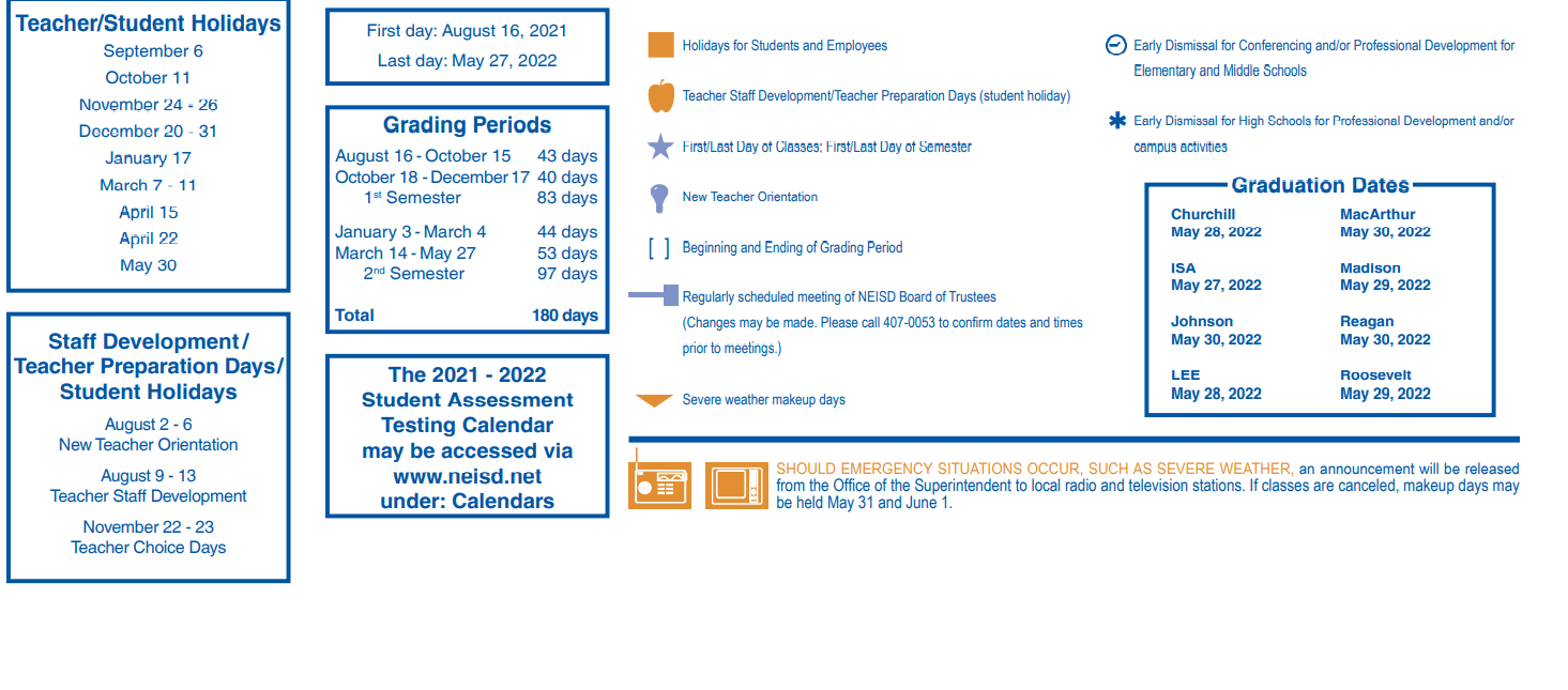 District School Academic Calendar Key for Alter High School