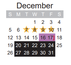 District School Academic Calendar for Frank Stone Middle for December 2021