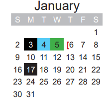 District School Academic Calendar for Aaron Parker El for January 2022