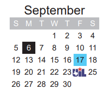 District School Academic Calendar for Frank Stone Middle for September 2021