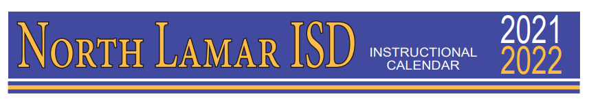 District School Academic Calendar for North Lamar H S