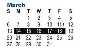 District School Academic Calendar for Blattman Elementary School for March 2022