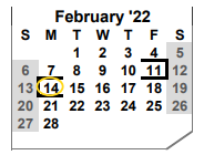 District School Academic Calendar for Odem Junior High for February 2022