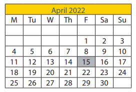 District School Academic Calendar for Britton Elementary School for April 2022