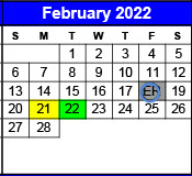 District School Academic Calendar for Webb Elementary for February 2022