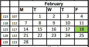 District School Academic Calendar for Orange Grove Primary for February 2022