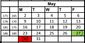 District School Academic Calendar for Orange Grove High School for May 2022