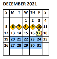 District School Academic Calendar for Reed Mock Elementary for December 2021