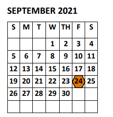 District School Academic Calendar for Doedyns Elementary for September 2021