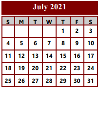 District School Academic Calendar for Palestine High School for July 2021