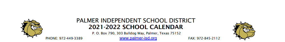 District School Academic Calendar for Palmer High School