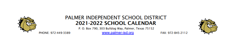 District School Academic Calendar for Palmer Elementary