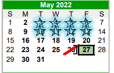 District School Academic Calendar for Paradise Middle for May 2022