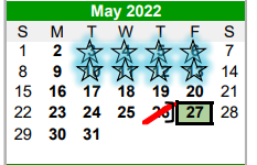 District School Academic Calendar for Paradise Intermediate for May 2022