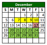 District School Academic Calendar for Ted Flores Elementary for December 2021