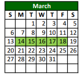 District School Academic Calendar for Pearsall High School for March 2022